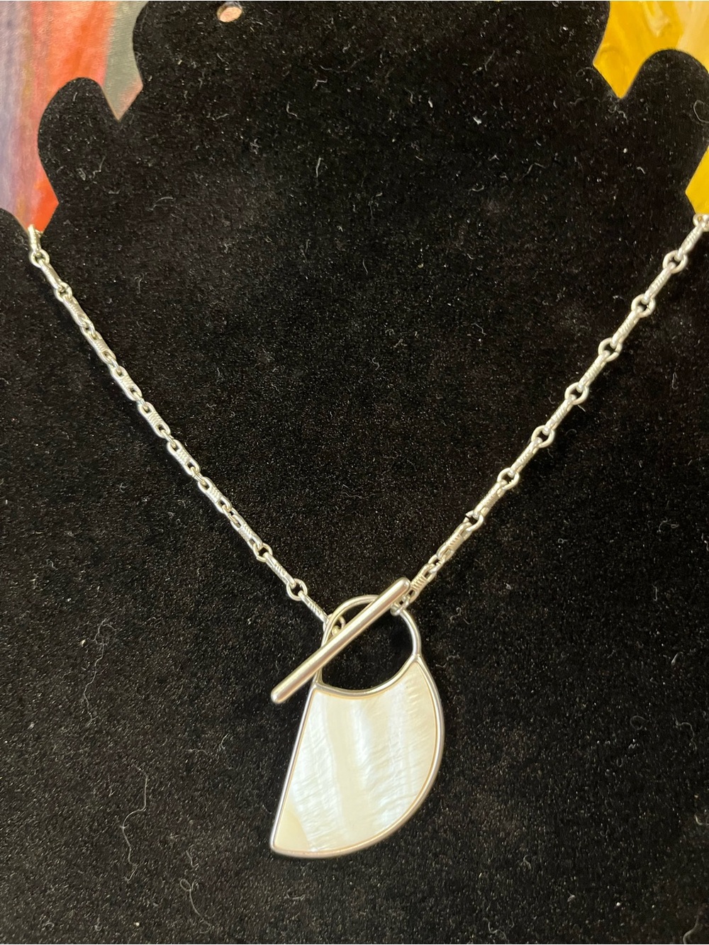 Lucky Brand Shell Toggle Statement Necklace